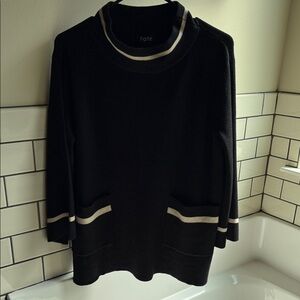 Fate Black and Cream Crew Neck Sweater